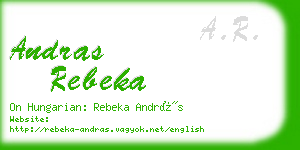 andras rebeka business card